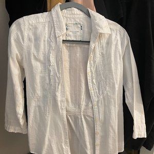 White Button-up - Mid Sleeve - Gilly Hicks - Small